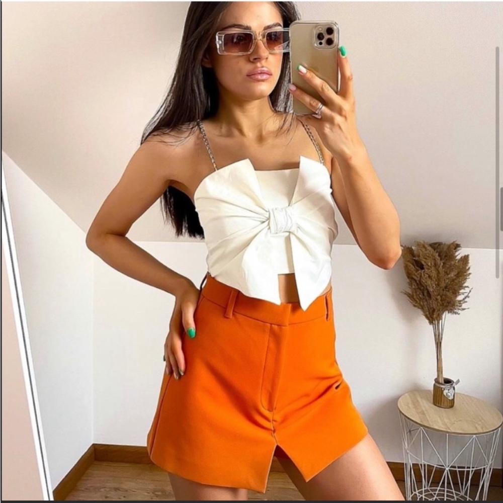 Zara chain strap top runs size S